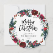 休日フローラクリスマスリースサークル写真 シーズンカード (正面)