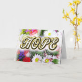 休日フローラデザインとHOPEを書中心に カード (黄色い花)