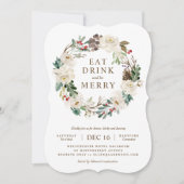 休日フローラリースパーティの招待状 招待状 (正面)