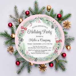 休日フローラリース企業のクリスマスパーティー 招待状