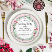 休日フローラリース企業のクリスマスパーティー 招待状