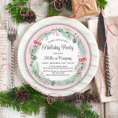 休日フローラリース企業のクリスマスパーティー 招待状