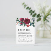 休日フローラ冬の結婚式の方向挿入 エンクロージャーカード (スタンド正面)