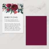 休日フローラ冬の結婚式の方向挿入 エンクロージャーカード (正面/裏面)