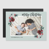 休日フローラ磁気クリスマスフォトカード (正面/裏面)