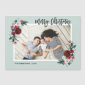 休日フローラ磁気クリスマスフォトカード (正面)