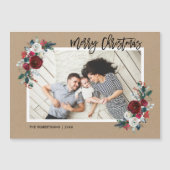休日フローラ磁気クリスマスフォトカード (正面)
