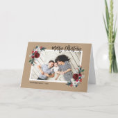 休日フローラ2写真の折りたたみクリスマス シーズンカード (正面)