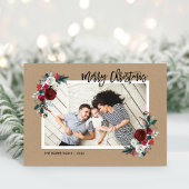 休日フローラ2写真の折りたたみクリスマス シーズンカード