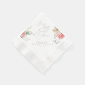 休日ブライダル | 水彩リースポインセチア 縁ありカクテルナプキン (角)