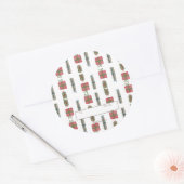 休日プレゼントステッカーシート – 20 ラウンドシール (封筒)