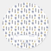 休日プレゼント2ステッカーシート – 6のセット ラウンドシール (正面)