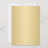 休日ベビー誕生エレガント金ゴールドスクリプト（写真あり） 案内状 (裏面)