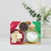 休日ベーキングの材料はがき ポストカード (スタンド正面)