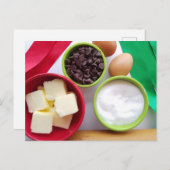 休日ベーキングの材料はがき ポストカード (正面/裏面)