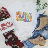 休日ベーキングクルー女性のクリスマスTシャツ Tシャツ