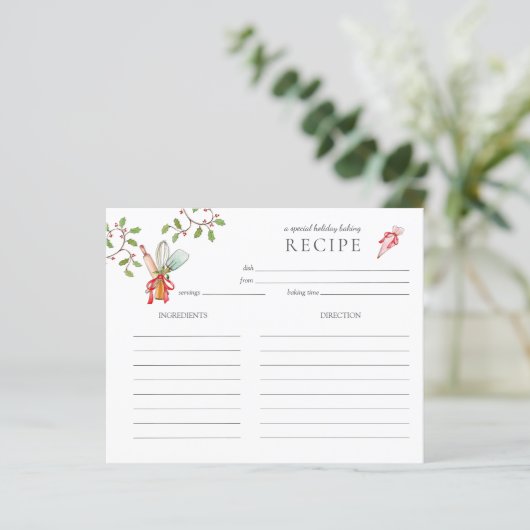 休日ベーキング用具ベーキングレシピカード (スタンド正面)