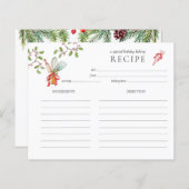 休日ベーキング用具ベーキングレシピカード (正面/裏面)
