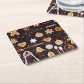 休日ベーキング スクエアペーパーコースター (アングル)
