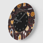 休日ベーキング ラージ壁時計 (傾斜)