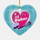 休日ベーキング#1ナンバーワンベイカークリスマスツリー セラミックオーナメント (裏面)