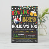 休日ボーリングパーティの招待状 招待状 (スタンド正面)