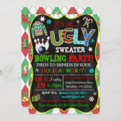 休日ボーリングパーティの招待状 招待状 (正面/裏面)