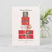 休日ミニマルスカンジスタイルギフトスタック非写真 シーズンカード (スタンド正面)