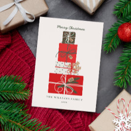 休日ミニマルスカンジスタイルギフトスタック非写真 シーズンカード