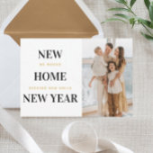 休日ミニマル引越し案内カード サンキューカード