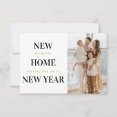 休日ミニマル引越し案内カード サンキューカード (正面)