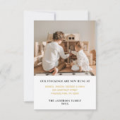 休日ミニマル引越し案内カード サンキューカード (裏面)