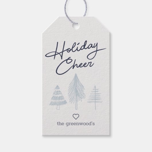 休日ミニマル応援 ギフトタグ (正面)