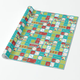 休日メッセージのクリスマスの包装紙 ラッピングペーパー