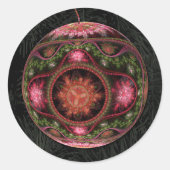 休日メリーのフラクタルオーナメント ラウンドシール (正面)
