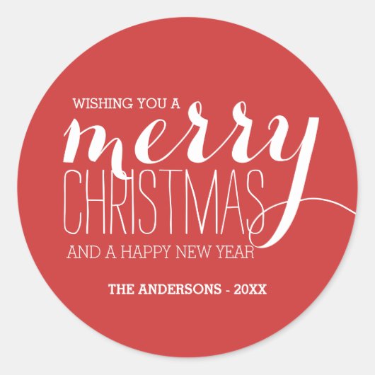 休日メリーの希望 |ホリデーステッカー ラウンドシール (正面)