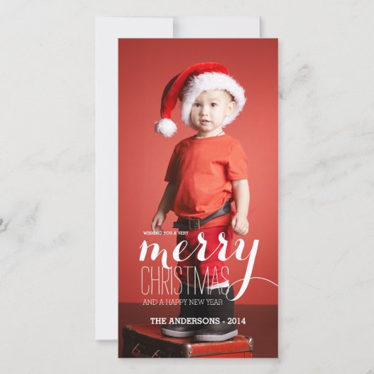 休日メリーの希望 |ホリデーフォトカード シーズンカード (正面)