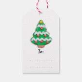 休日メリーギフト幸せな新しいジンジャーブレッドの木 ギフトタグ (裏面)