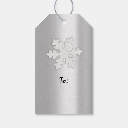 休日メリーギフト幸せな新年ディアシルバー ギフトタグ (裏面)