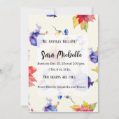 休日メリーベビー誕生発表写真 案内状 (正面)