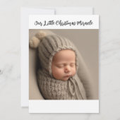 休日メリーベビー誕生発表写真 案内状 (裏面)