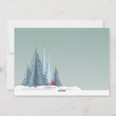 休日メールボックスの移動アナウンスグリーティングカード シーズンカード (裏面)