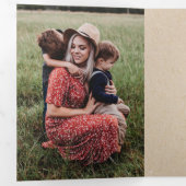 休日モダンスワッグクリスマスフォトトリフォールドカード 三つ折りカード (内部最初)