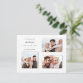 休日モダンユニーク3-Photo Dimensional Grid シーズンポストカード (スタンド正面)