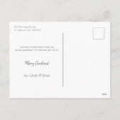 休日モダンユニーク3-Photo Dimensional Grid シーズンポストカード (裏面)