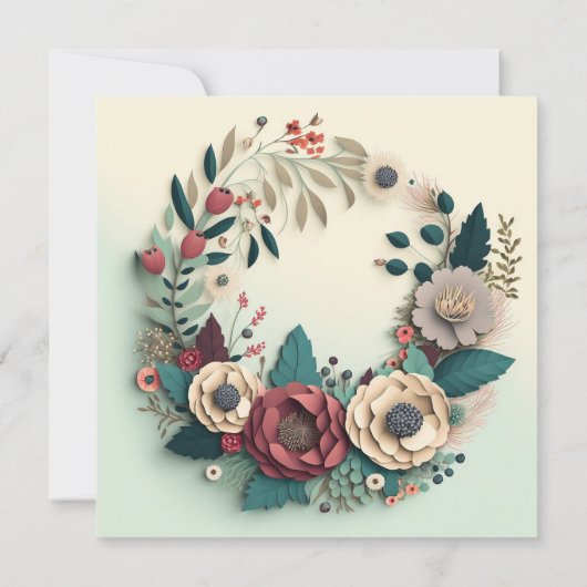 休日モダンリース 招待状 (裏面)