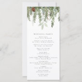 休日モダン式結婚プログラム (裏面)