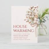 休日モダン引っ越し祝いパーティーパーティー招待状 招待状 (スタンド正面)