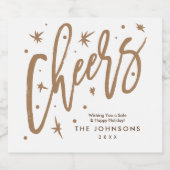 休日モダン応援 |近隣クライアントのギフトと スパークリングワインラベル (シングルラベル)