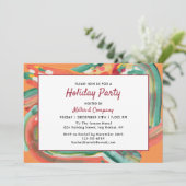 休日モダン抽象芸術企業のクリスマスパーティー 招待状 (スタンド正面)